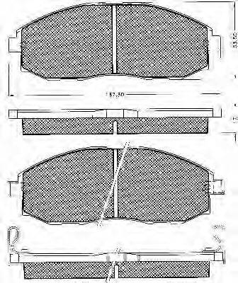 Комплект тормозных колодок, дисковый тормоз BSF 10767