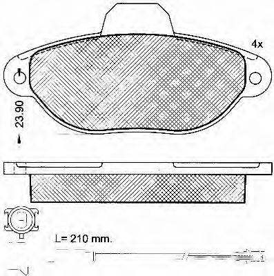 BSF 10799 Комплект тормозных колодок, дисковый тормоз