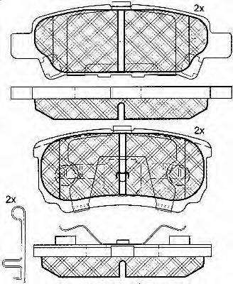 Комплект тормозных колодок, дисковый тормоз BSF 10827