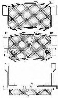 Комплект тормозных колодок, дисковый тормоз BSF 10915