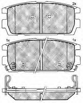 Комплект тормозных колодок, дисковый тормоз BSF 10924