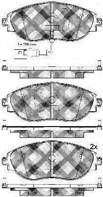 Комплект тормозных колодок, дисковый тормоз BSF 10989