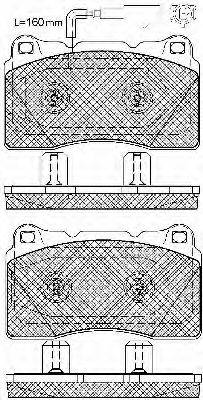 Комплект тормозных колодок, дисковый тормоз BSF 10996