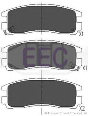 EEC BRP0668 Комплект тормозных колодок, дисковый тормоз
