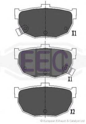 Комплект тормозных колодок, дисковый тормоз EEC BRP0999