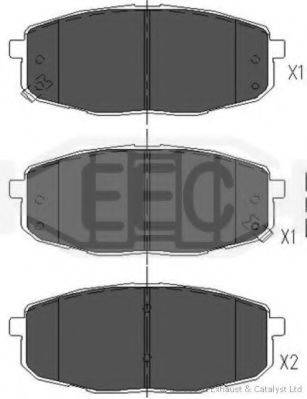 EEC BRP1555 Комплект тормозных колодок, дисковый тормоз