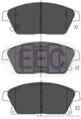 Комплект тормозных колодок, дисковый тормоз EEC BRP1772