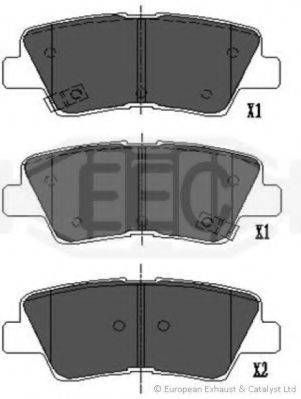 Комплект тормозных колодок, дисковый тормоз EEC BRP3001