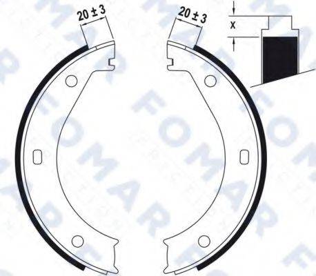 FOMAR FRICTION FO0423 Комплект тормозных колодок, стояночная тормозная система