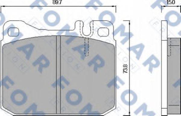 Комплект тормозных колодок, дисковый тормоз FOMAR FRICTION FO 424281