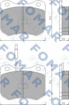 Комплект тормозных колодок, дисковый тормоз FOMAR FRICTION FO 426281
