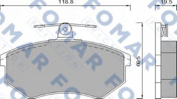 Комплект тормозных колодок, дисковый тормоз FOMAR FRICTION FO 432781