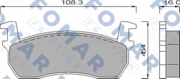 Комплект тормозных колодок, дисковый тормоз FOMAR FRICTION FO 434581