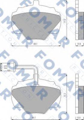 Комплект тормозных колодок, дисковый тормоз FOMAR FRICTION FO 446081