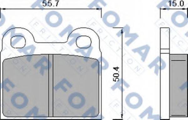 Комплект тормозных колодок, дисковый тормоз FOMAR FRICTION FO 450281