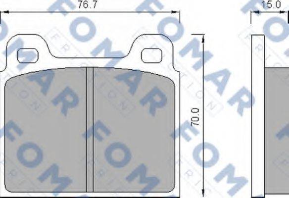 Комплект тормозных колодок, дисковый тормоз FOMAR FRICTION FO 463281