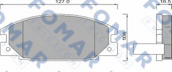 FOMAR FRICTION FO486681 Комплект тормозных колодок, дисковый тормоз