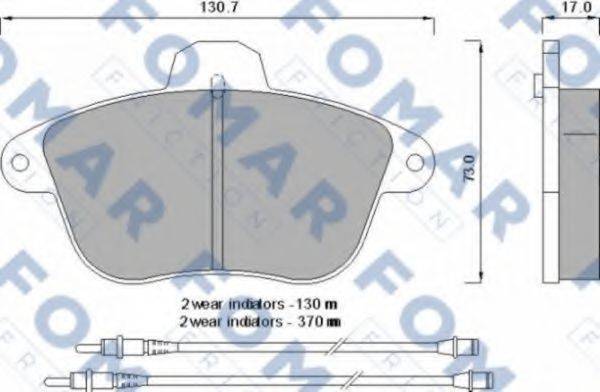 FOMAR FRICTION FO593481 Комплект тормозных колодок, дисковый тормоз