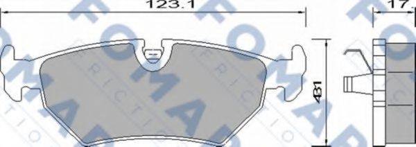 Комплект тормозных колодок, дисковый тормоз FOMAR FRICTION FO 629281