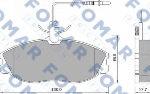 Комплект тормозных колодок, дисковый тормоз FOMAR FRICTION FO 637581