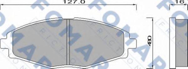 Комплект тормозных колодок, дисковый тормоз FOMAR FRICTION FO 642281