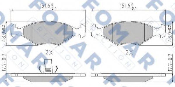 FOMAR FRICTION FO913881 Комплект тормозных колодок, дисковый тормоз