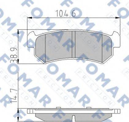 Комплект тормозных колодок, дисковый тормоз FOMAR FRICTION FO 929781