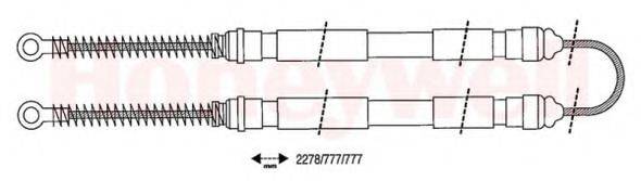 BENDIX 432044B Трос, стояночная тормозная система