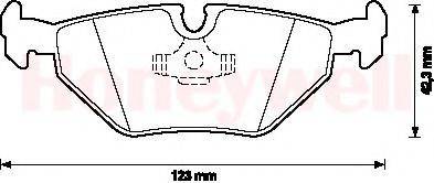 Комплект тормозных колодок, дисковый тормоз BENDIX 571546B
