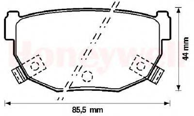 Комплект тормозных колодок, дисковый тормоз BENDIX 572132B