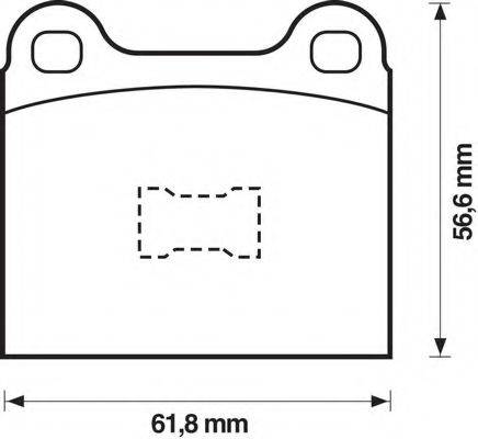 Комплект тормозных колодок, дисковый тормоз BENDIX 571221X
