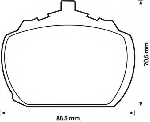 BENDIX 571233B Комплект тормозных колодок, дисковый тормоз