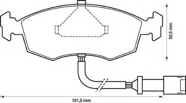 Комплект тормозных колодок, дисковый тормоз BENDIX 571351B