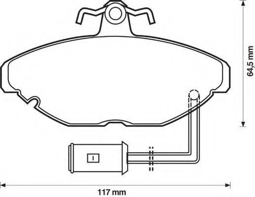 Комплект тормозных колодок, дисковый тормоз BENDIX 571401B