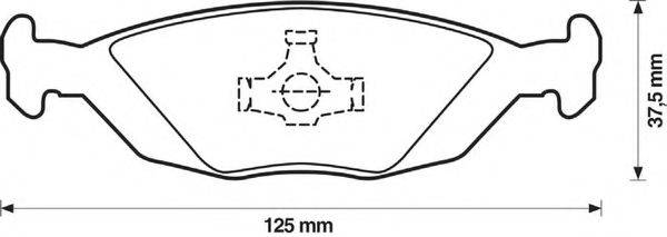 Комплект тормозных колодок, дисковый тормоз BENDIX 571428B