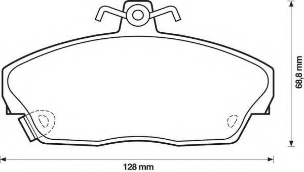 Комплект тормозных колодок, дисковый тормоз BENDIX 571438B