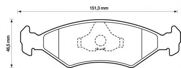 Комплект тормозных колодок, дисковый тормоз BENDIX 571536X
