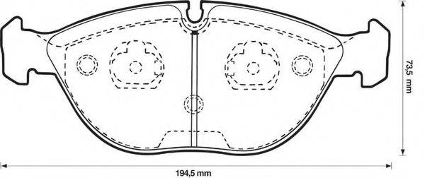 Комплект тормозных колодок, дисковый тормоз BENDIX 571872B