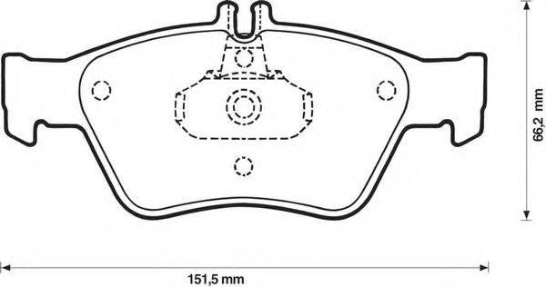 Комплект тормозных колодок, дисковый тормоз BENDIX 571877B