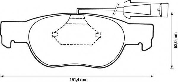 Комплект тормозных колодок, дисковый тормоз BENDIX 571882B