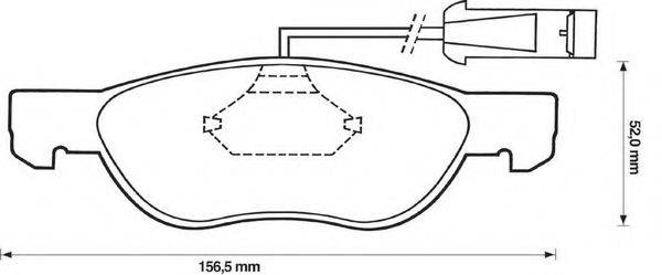 Комплект тормозных колодок, дисковый тормоз BENDIX 571883X