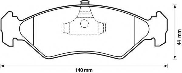 Комплект тормозных колодок, дисковый тормоз BENDIX 571913X