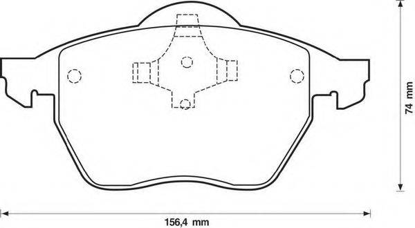 Комплект тормозных колодок, дисковый тормоз BENDIX 571921B