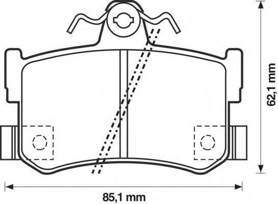 Комплект тормозных колодок, дисковый тормоз BENDIX 571938B