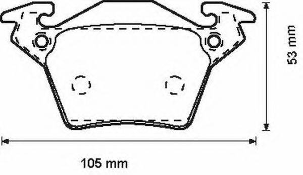 Комплект тормозных колодок, дисковый тормоз BENDIX 571947B