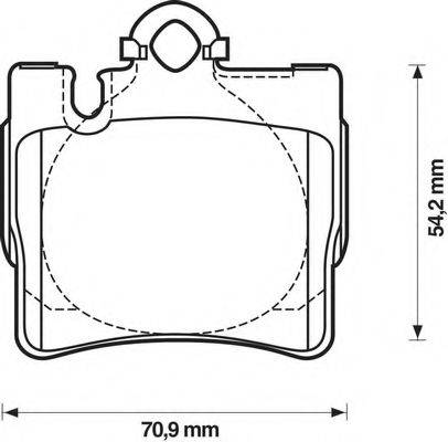 Комплект тормозных колодок, дисковый тормоз BENDIX 571962B