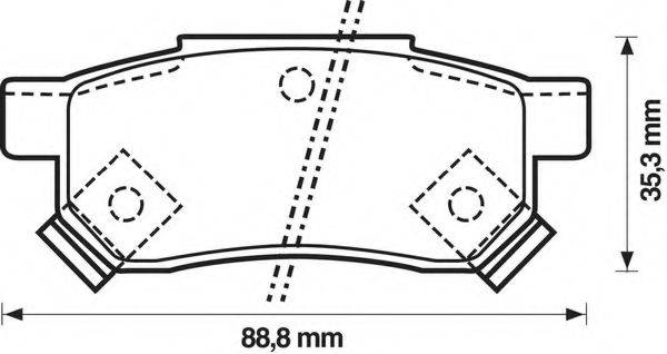 BENDIX 571977B Комплект тормозных колодок, дисковый тормоз