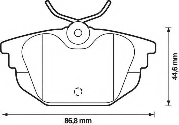Комплект тормозных колодок, дисковый тормоз BENDIX 571979X