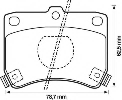 Комплект тормозных колодок, дисковый тормоз BENDIX 572100B