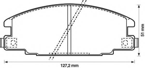 Комплект тормозных колодок, дисковый тормоз BENDIX 572272B
